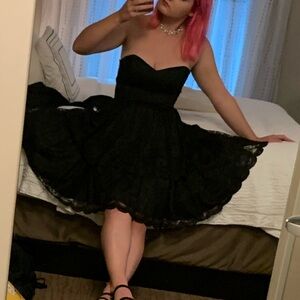 Elegant Black Strapless Dress